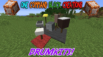Minecraft | One Command Block Creations: Drum-kits!