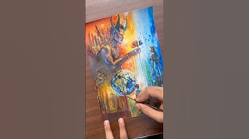 Painting on world earth day//poster making on save earth // video will come at 8:00 clock