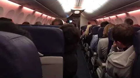 Collin makes arrival speech on SWA flight to Buffalo