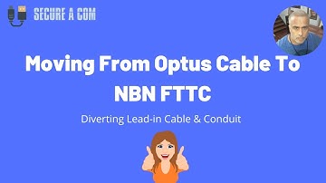 NBN FTTC Lead-in Cable, Conduit and Socket Installation To Replace Optus Cable Internet Service