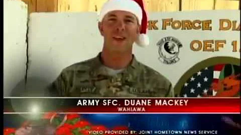 Holiday Greetings: Army SFC Duane Mackey