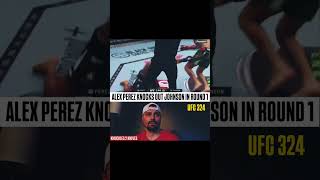 🔥ALEX PEREZ ROUND 1 KO - UFC 324 #knockout #reaction #knuckles2knives