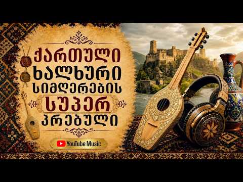 ქართული ხალხური სიმღერების საუკეთესო კრებული🎶❤️უწყვეტი 1:30 საათი