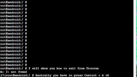How to exit from picocom