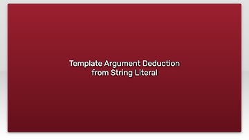 Template Argument Deduction from String Literal