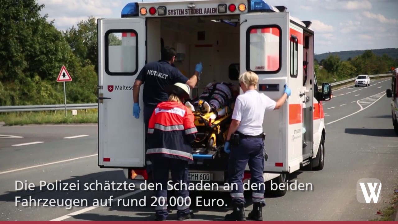 Schwerer Verkehrsunfall auf Höhe der B42 bei Eltville