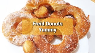Freid Donuts Yummy || دونات مقلية سهلة ولذيذة
