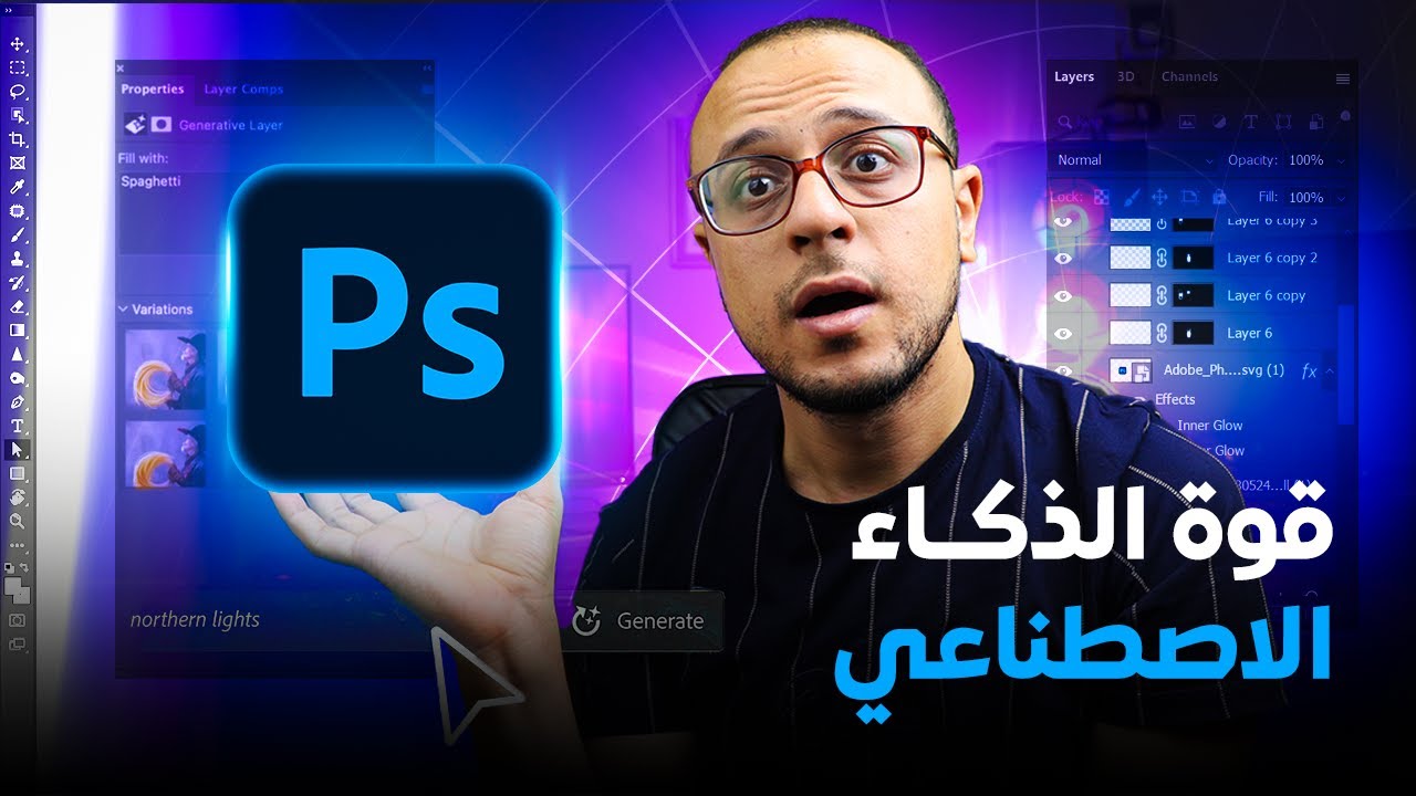 مميزات رهيبة بالذكاء الاصطناعي في الفوتوشوب - Adobe Photoshop