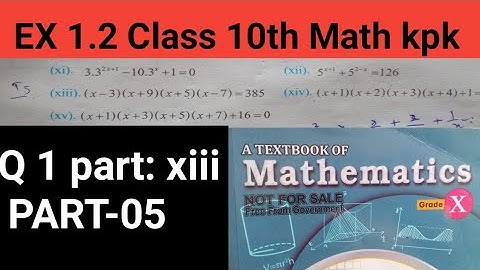 10th Math Exercise 1.2 kpk Textbook| EX 1.2 Class 10th kpk board Part-05