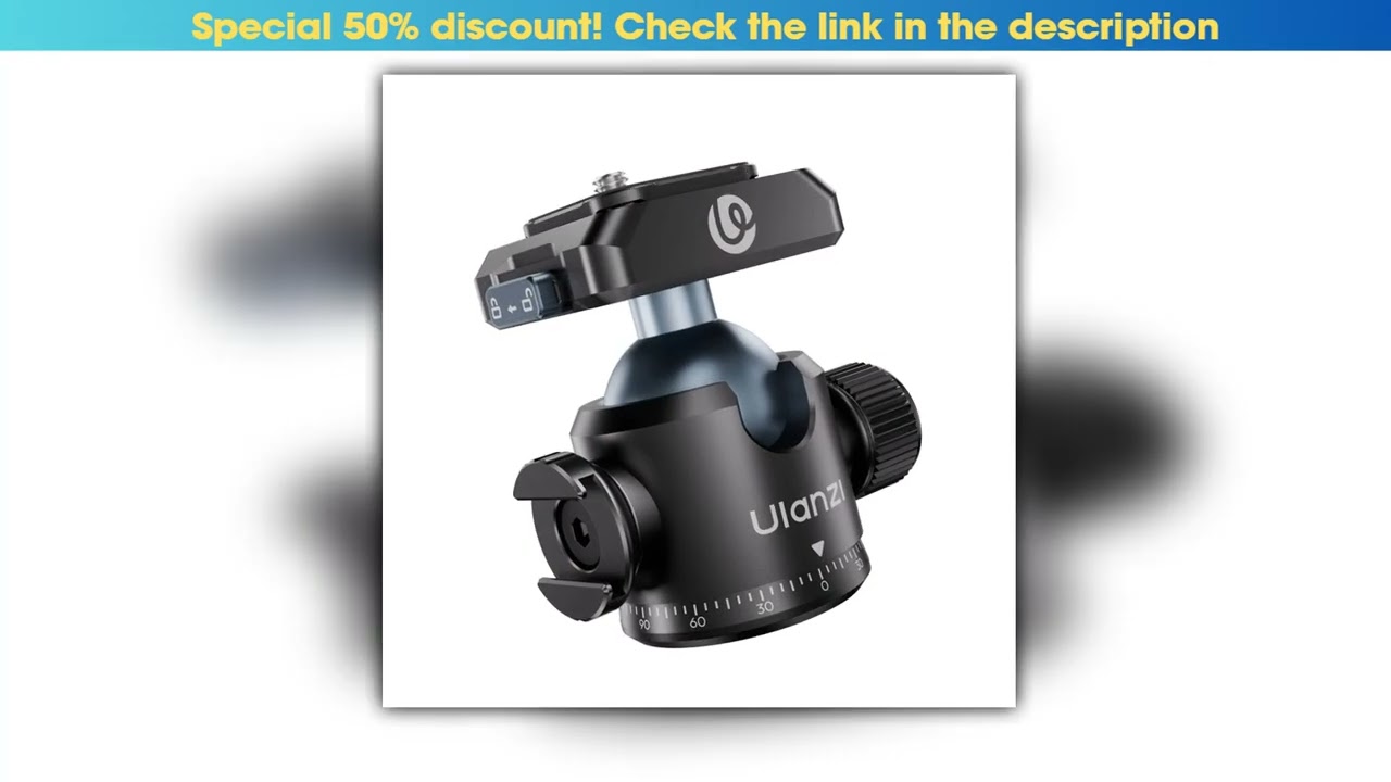 Ulanzi T100 Uka QuickRelease Ball Head 6KG Load for Portrait Landscape Livestreaming Vlog Shots