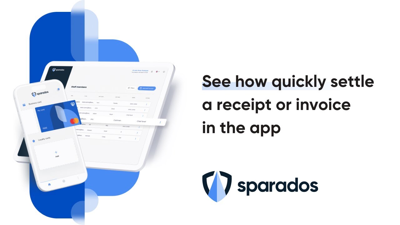 Adding invoices and receipts in the Sparados app