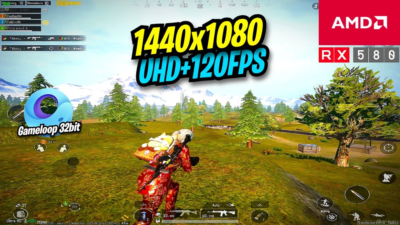 1440x1080: UHD 120FPS PUBG MOBILE GAMELOOP | RX 580 i7-3770 TEST