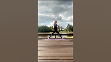 Try this wide forward fold adjustment! #yogatutorial #yogatips #legstretch