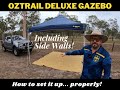 HOW TO: Setup Oztrail Gazebo Deluxe with Side Walls 3 Metre and Review - End camp setup arguments!