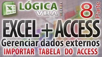 Vídeo Aula 45 - Parte 08 - Excel + Access - Importar uma tabela access para o excel