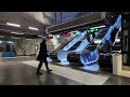 Sweden, Stockholm, Näckrosen Subway Station, 2X escalator