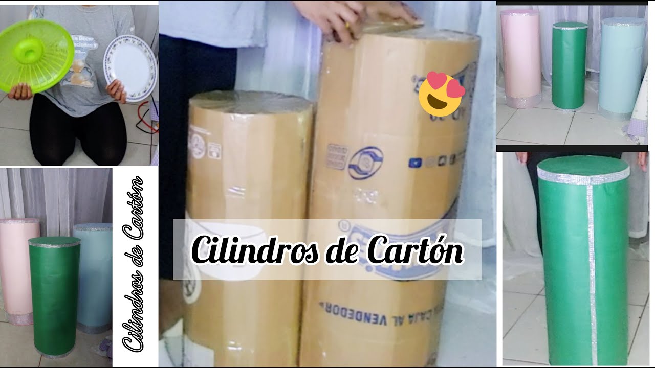 DIY😱Como hacer Cilindros con📦 Cajas de Cartòn📦para Decoraciones/Eventos. Tutorial Completo.