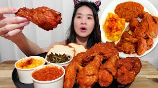 EATING GUS'S WORLD FAMOUS FRIED CHICKEN! Crispy Chicken, Mac & Cheese, Collard Greens - Mukbang ASMR