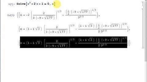 Solve Command in Mathematica | Solution of  algaria equation in Mathematica