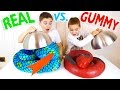 Real vs gummy food challenge  trucs rels ou bonbons 