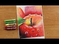 Hyper Realistic Apple Drawing with oil pastels / Easy oil pastel painting for beginners /