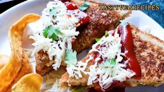 Paneer Ghotala Sandwich recipe | Quick and easy breakfast recipes | Snacks | Indian street food