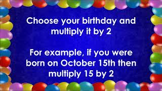 HOW TO FIND SOMEONE S BIRTHDAY CRAZY MATH TRICK 2019