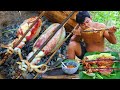 Cooking Mutton Octopus BBQ with $picy Recipe Eating Delicious - Grilled Squid bbq Jamaican style