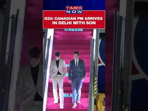 Canadian PM Justin Trudeau Arrives In Delhi With His Son Xavier #shorts