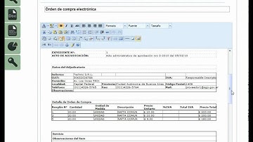 Editar Documento de Orden de Compra