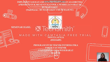 Implementasi data mining menggunakan algoritma apriori  untuk menentukan pola pembelian obat dirumah