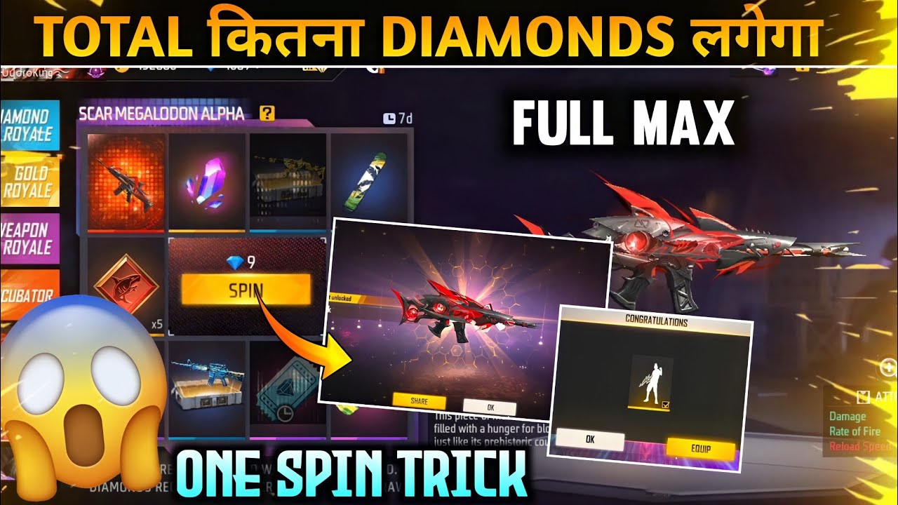 Scar Megalodon Alpha Faded Wheel Return Free Fire | Total Kitna Diamonds Lagega |Free Fire New Event