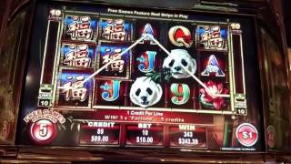 SUPER BIG WIN High Limit Panda King Ainsworth Free Spin bonus screenshot 3