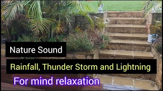 Heavy Rainfall Thunder and Lightening natural sound with BLACK SCREEN for mind relaxation Power Nap by Sanjeev Sharma Sankush Sydney 60 views 6 months ago 10 minutes, 20 seconds