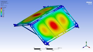 ✅💯✅ Ansys Structural Project # 8 : FEM Analysis of Solar Panel Under Wind Loads