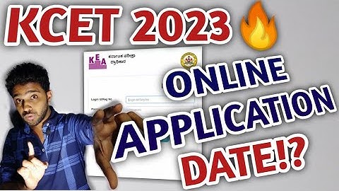 KCET 2023 - WHEN WILL KCET ONLINE APPLICATION 2023 STARTS?