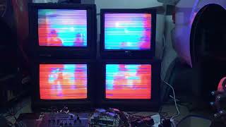 splitting composite video signal on 4 crts