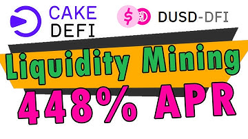 Cake Defi Liquidity Mining DUSD-DFI 448% APR! #cakedefi #defichain #passiveincome