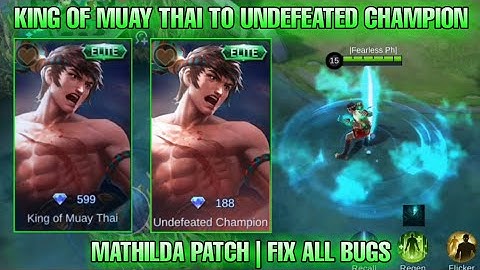 CHOU KING OF MUAY TO UNDEFEATED CHAMPION SKIN SCRIPT | MATHILDA PATCH