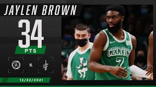 Jaylen Brown DROPS ANOTHER 30+ PT to halt Cavs’ hot streak ☘️