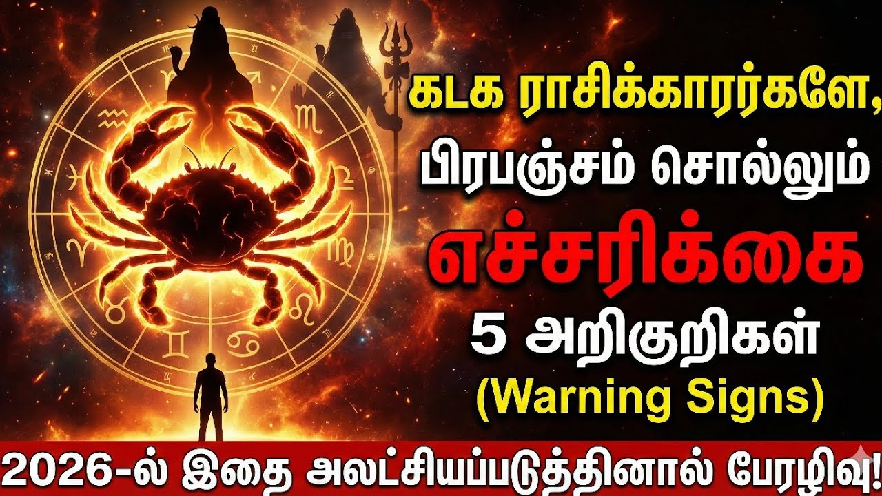 கடக ராசியினரே கவனம்! பிரபஞ்சம் சொல்லும் 5 எச்சரிக்கை அறிகுறிகள் | 2026 Alert Kadagam Rasi 