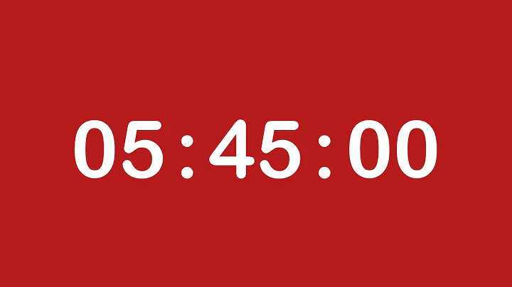 5 HOUR 45 MINUTE TIMER • 345 MINUTE COUNTDOWN TIMER + Alarm, Full HD, 1080, Red