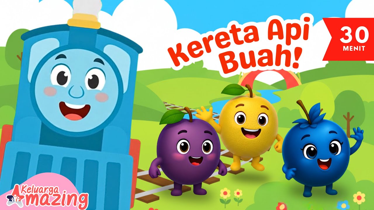 Kereta Api Buah Lucu 🚂🍓 Belajar Nama Buah untuk Anak TK & PAUD | Video Edukasi Interaktif