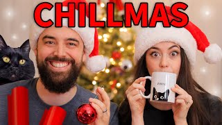 Chill Christmas Tree Decorating Hangout (with bonus fire, presents, and hot chocolate)