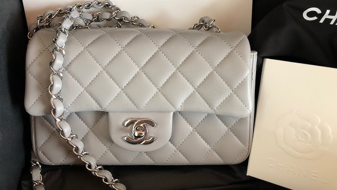 Unboxing Chanel 21A Small Classic Coco Handle - Diamanté Top Handle, Dark  Silver Calfskin 