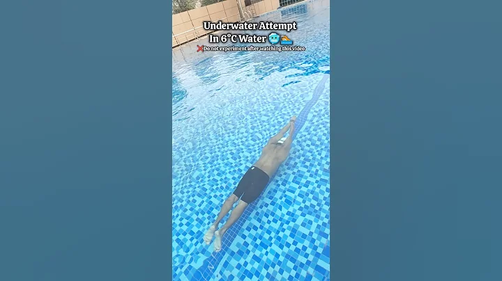Attempting 25m Underwater in 6°C Cold Water 🏊🏻🥶 #swimming #swimmingtips #swim