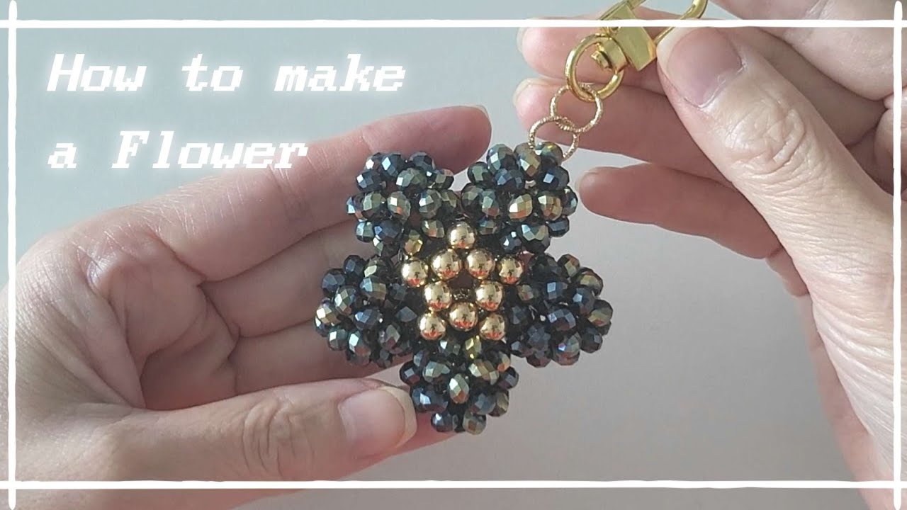 How to make a Beaded Flower 비즈 꽃 키링 만들기 [30구 만들기