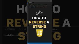 How to reverse string in javascript | JavaScript Interview Questions | #javascript #reactjs