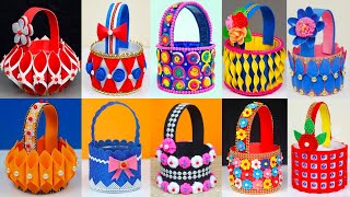 10 Easy And Beautiful Basket Ideas  | DIY Basket Making | Plastic Bottle Craft | Best Out Of Waste |