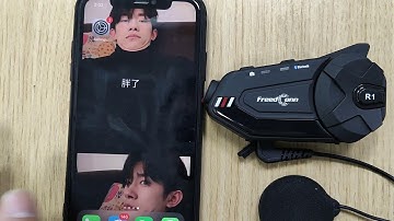 Motorcycle bluetooth camera freedconn R1plus FM  Voice wake up use